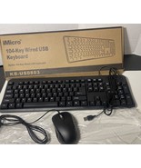 iMicro KB-US0803 104-Key Wired USB English Keyboard (Black)Plus Free Wir... - £6.75 GBP