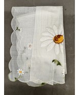 Vintage Ladies Floral Hankie Embroidered Handkerchief Stitched Switzerla... - $12.56 CAD