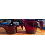 Tupperware Micro Pitchers Set 2 Measuring Cups Purple #5100A-1 5101A-1 M... - €26,35 EUR