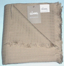 Sferra Alma Ral Italian Lightweight Cotton Throw in Taupe Beige 55x75&quot; New - £71.60 GBP