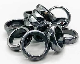 (set Of 50) Faceted Hematite Magnetic Rings - $111.66