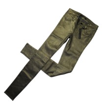 NWT J Brand L624 Stacked Super Skinny in Gold Rush Lambskin Leather Pants 25 - £116.52 GBP