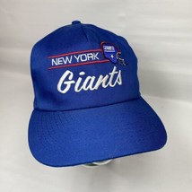 VTG NY New York Giants Hat Corduroy NFL Blue Snapback American Needle Script - £25.70 GBP