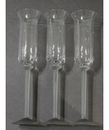 Daniel Hechter;signed Black mat stem flute glasses;Belgium.C.1970-1990 - $1,178.42 MXN