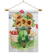 Sunflowers Fall - Impressions Decorative Wood Dowel with String House Flag Set H - £37.53 GBP