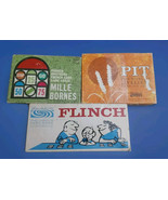 Vintage Parker Brothers Flinch, Pit &amp; Mille Bornes 3pc Card Game Lot - €49,63 EUR