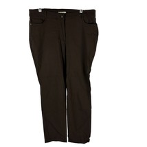 Dana Buchman Womens Straight Leg Pants Size 14 Rayon/Nylon Blend Brown - $18.50