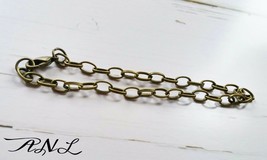 10 Bronze Charms Bracelets Link Chain Bracelet Wholesale Bracelet Chains - $4.97