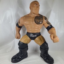 Mattel WWE 3 Count Crushers 14" THE ROCK w/ Sounds & Phrases Works But Has Wear - $15.88