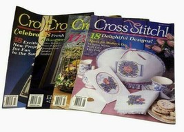 Cross Stitch Holiday Magazines Craft Needlework 1993 Pattern Ideas Designs Lot 4 - £14.05 GBP