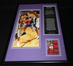 Steve Nash Framed 12x18 Game Used Warmup &amp; Photo Display Suns - £54.52 GBP