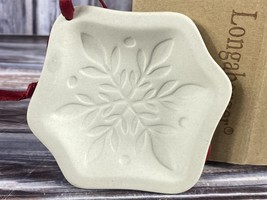 LONGABERGER Snowflake Cookie Mold Winter Ornament &amp; Tie On w/ Box (C) - $4.99