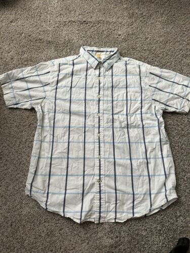 Nautica Jeans Co &#39;99 Yacht Club Button up Plaid Short Sleeve Shirt Size ... - $9.49