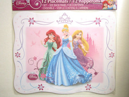 Disney Princess 12 Paper Placemats 13&quot; x 10.5&quot; Packaged New - $8.90