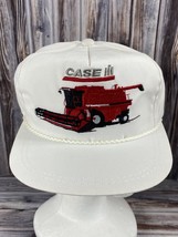 VTG K-Products Case IH Combine White Strap Back Trucker Hat w/ Rope - USA - £19.22 GBP