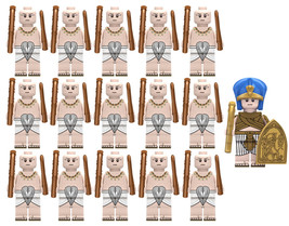 Egyptian Pharaoh King Tut &amp; Light Boomerang Army 16 Minifigure Building Blocks - £18.30 GBP