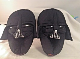 Star Wars Boys Sz 2 3 Darth Vader Head Slippers Black  - $13.85