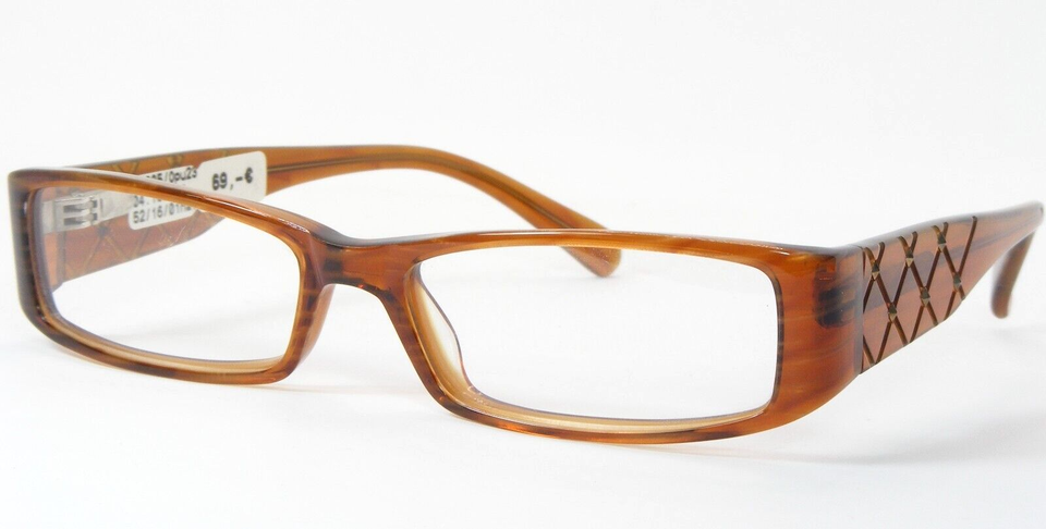 OU 04.160 01 Amber-Brown UNIQUE RARE EYEGLASSES GLASSES FRAME 52-16-137mm - $54.90