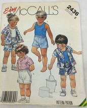 Vintage McCalls 2436 Toddler Shirt Short Outfit Sewing Pattern Craft 3 - £15.94 GBP