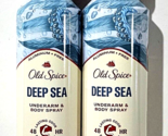 2 Pack Old Spice Deep Sea Underarm &amp; Body Spray 48 Hr Lasting Odor Prote... - £23.76 GBP