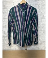 Specialty Collection Striped Button Up Long Sleeve Shirt Mens XL - £15.24 GBP