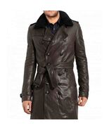 Stunning Manner Leather Coat - $8,988.61 MXN