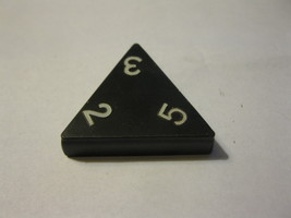 1985 Tri-ominoes Board Game Piece: Triangle # 2-3-5 - $1.00