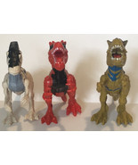 Lot of 3 Hard plastic Dinosaurs Approximately 6” Tall Toy T6 - £7.63 GBP