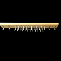 Tie Belt Rack Vintage Wood and Metal 24 Pegs 4 Hooks 20 Inch Solid Wood - £23.81 GBP