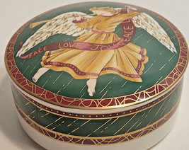 Mikasa Wings of Joy Angel Christmas Trinket Box Candy Dish Porcelain with Lid - £21.46 GBP