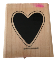 Stampin&#39; Up Rubber Stamp Solid Heart with Outline Love Mothers Day Card Making - £3.13 GBP