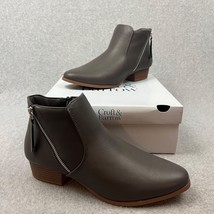 Croft &amp; Barrow Women&#39;s Ankle Botties Boots Side Zipper Gray Size 9.5 Casual New - £27.43 GBP