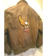 Classic Harley Davidson Brown Leather Jacket (Men&#39;s 42R) - £191.81 GBP