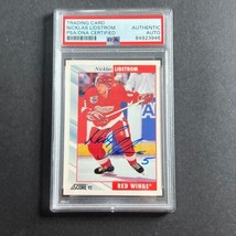 1992-93 Scores #391 Nicklas Lidstrom Signed Card AUTO PSA Slabbed Red Wings - £74.74 GBP