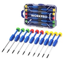 WORKPRO 10-Piece Precision Screwdriver Set with Case, Phillips, Slotted,... - £21.95 GBP
