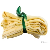 Yellow Blanket With Satin Trim VTG Cal King - $29.69