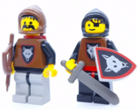 Lego Vintage Kingdom Castle Wolfpack Minifigure Archer Solder lot 2 - £25.82 GBP