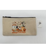Disney Parks Halloween Pumpkin Spice &amp; Everything Nice Zipper Canvas Pou... - $545.56 MXN