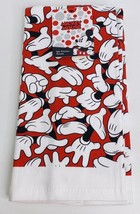 Disney Mickey Mouse HANDS Kitchen Dish Towels Set of 2 Red Black Cotton New - £9.00 GBP