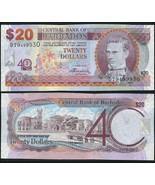 Barbados. Banknote 20 dollars. 2012. Unc. Paper. Cat# Р.72a - $37.66