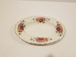 Myott - Rose Garden Small Serving Plate / Dish 9 x 6 inch (England, Ironstone) - £12.04 GBP