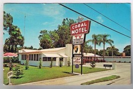 Florida Postcard Vero Beach Coral Motel - £2.34 GBP