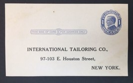 1¢ McKinley Postal Card International Tailoring Co. New York  - $12.00