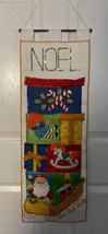 Vtg Christmas Card Mail Holder Handmade Felt Sequin Wall Hanging Bucilla Kit - £54.81 GBP