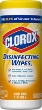 Clorox Disinfecting Wipes, Bleach Free Cleaning Wipes - Crisp Lemon, 35 Count - £12.78 GBP