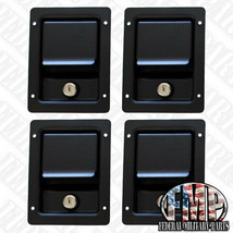 4 BLACK Single Locking door handles fits Military HUMVEE M998 M1038 Key - $199.95