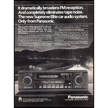 1984 Panasonic Supreme Elite Car Stereo Vintage Print Ad River Bridge Wall Art - £8.48 GBP