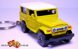 RARE KEY CHAIN RING YELLOW WHITE TOYOTA LAND CRUISER FJ40 CUSTOM LIMITED... - £39.03 GBP