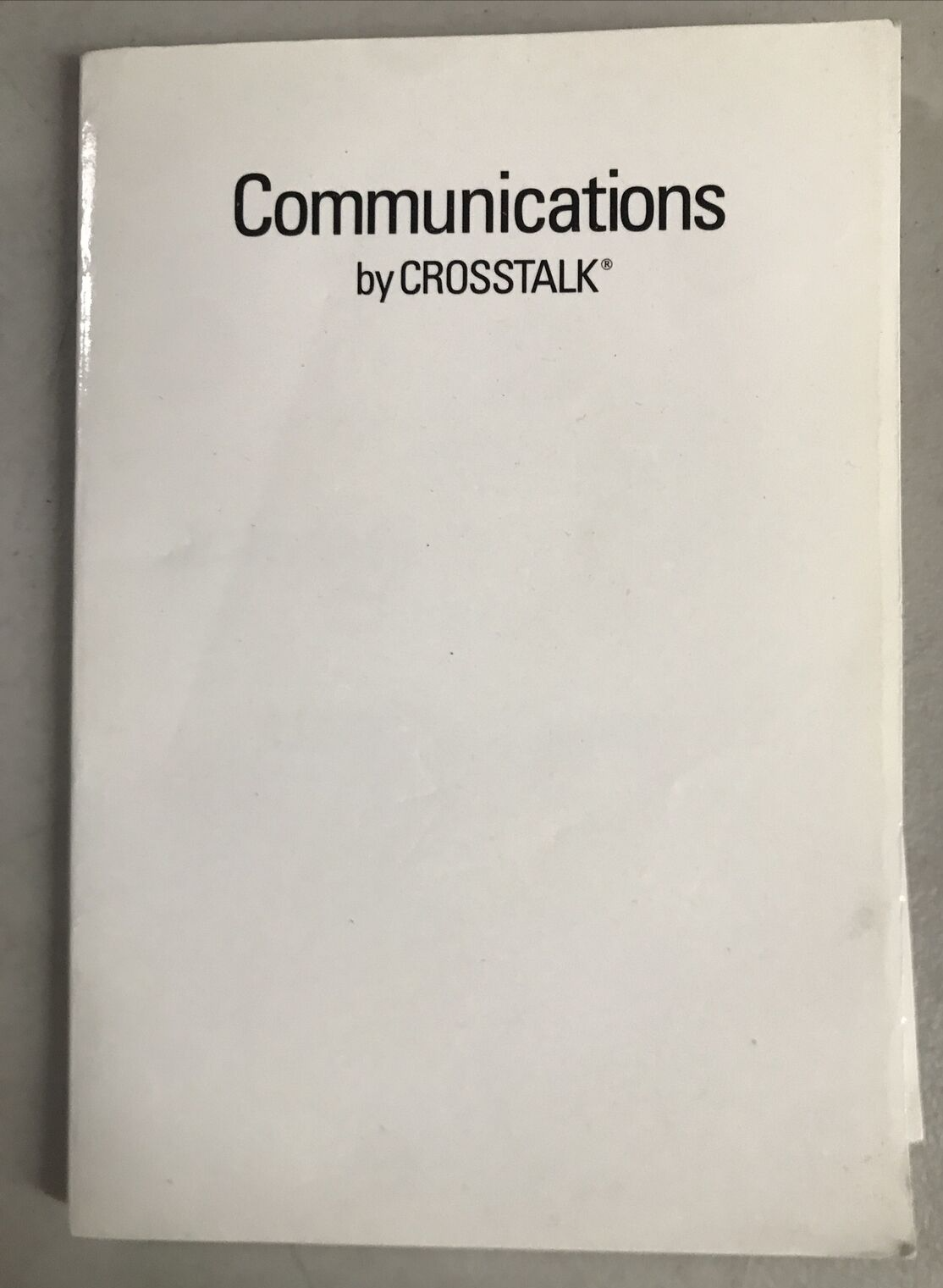 Communications by Crosstalk User&#39;s Guide Data Communication 1990 - $9.89