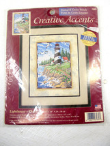 Creative Accents 7989 Lighthouse Stamped Cross Stitch Kit 11x14 New/Never Opened - £11.07 GBP